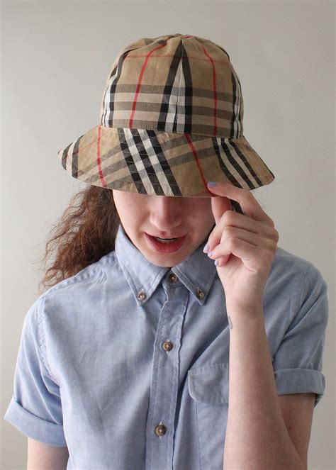 burberry buxket hat|burberry bucket hat vintage.